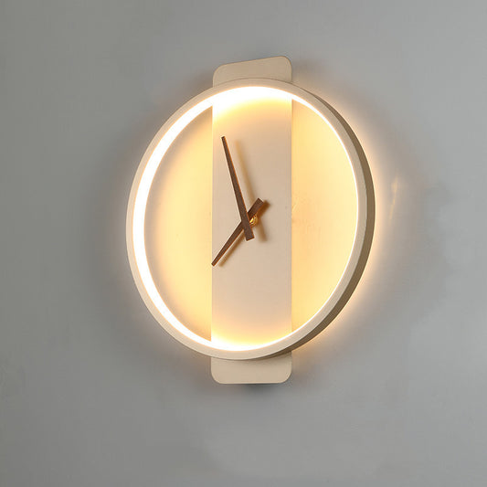 Nordic Wall Lamp with Clock