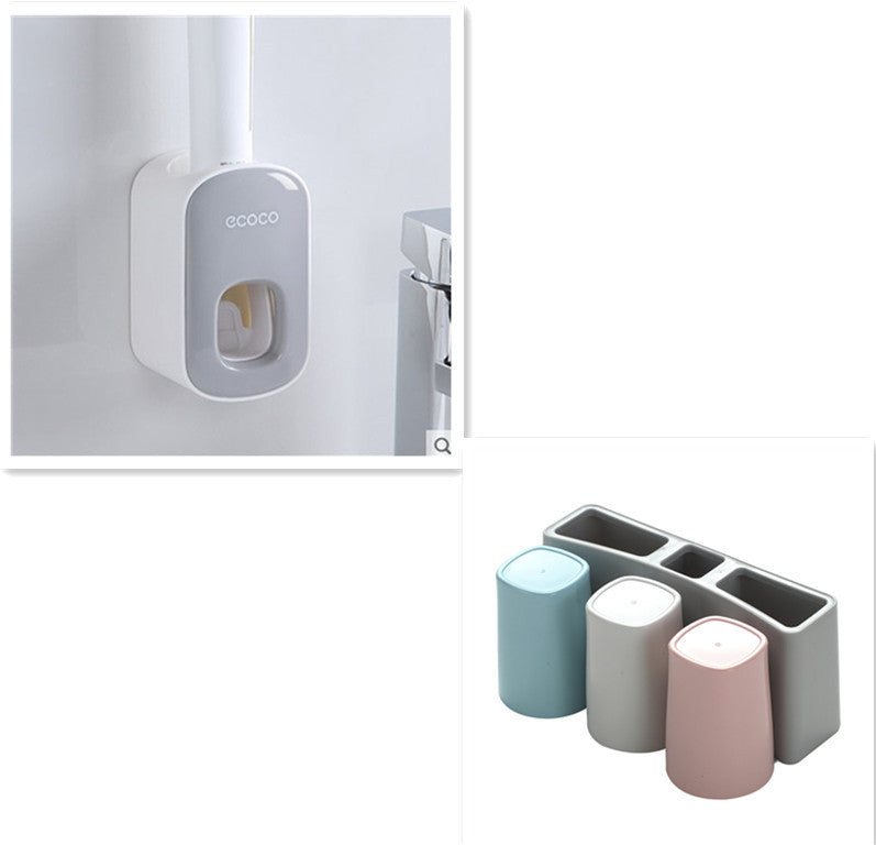 Wall-Mounted Automatic Toothpaste Dispenser and Holder