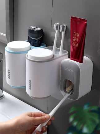 Wall-Mounted Automatic Toothpaste Dispenser and Holder