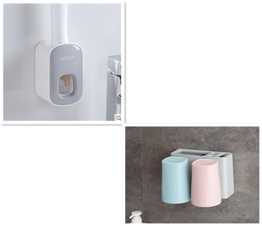 Wall-Mounted Automatic Toothpaste Dispenser and Holder