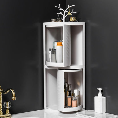 Rotatable Wall-Mounted Bathroom Makeup Organizer