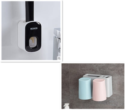 Wall-Mounted Automatic Toothpaste Dispenser and Holder