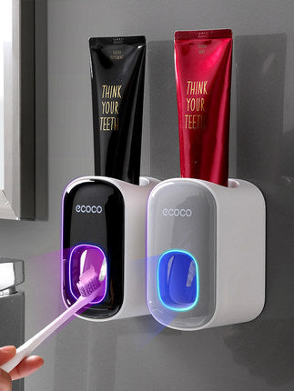 Wall-Mounted Automatic Toothpaste Dispenser and Holder