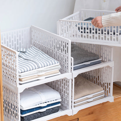 Layered Partition Wardrobe Storage Box