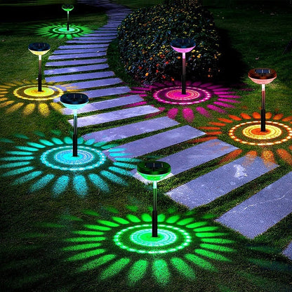 Colorful Outdoor Solar Lawn Projection Lights