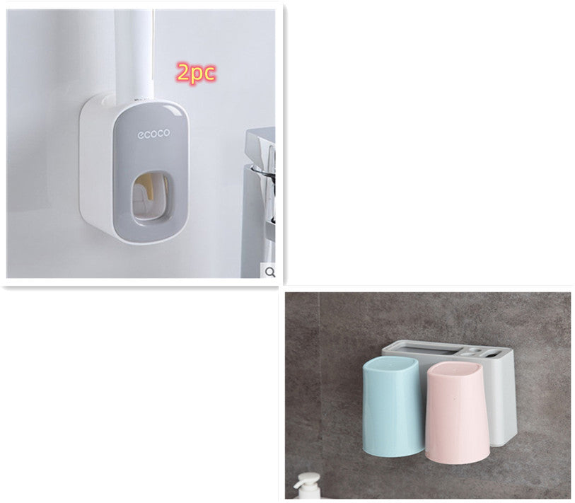 Wall-Mounted Automatic Toothpaste Dispenser and Holder