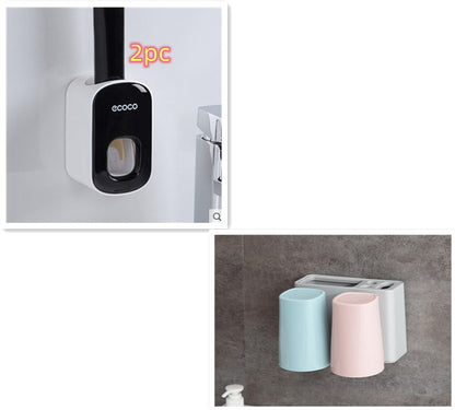 Wall-Mounted Automatic Toothpaste Dispenser and Holder